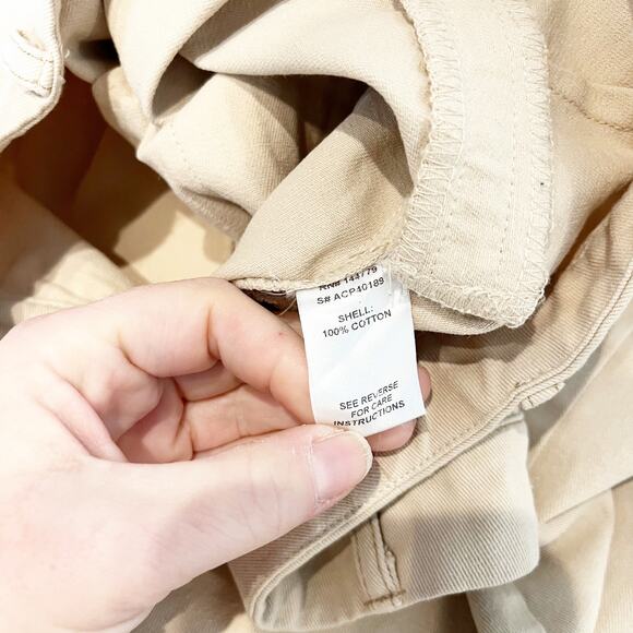 ACOA High Rise Wide Leg Cargo Pants Khaki Tan Large - Picture 7 of 11